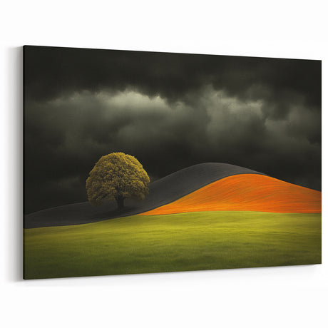Dramatic Landscape Tree – Stormy Nature Art Print