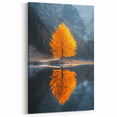 Golden Tree Reflection – Majestic Nature Landscape Art Print