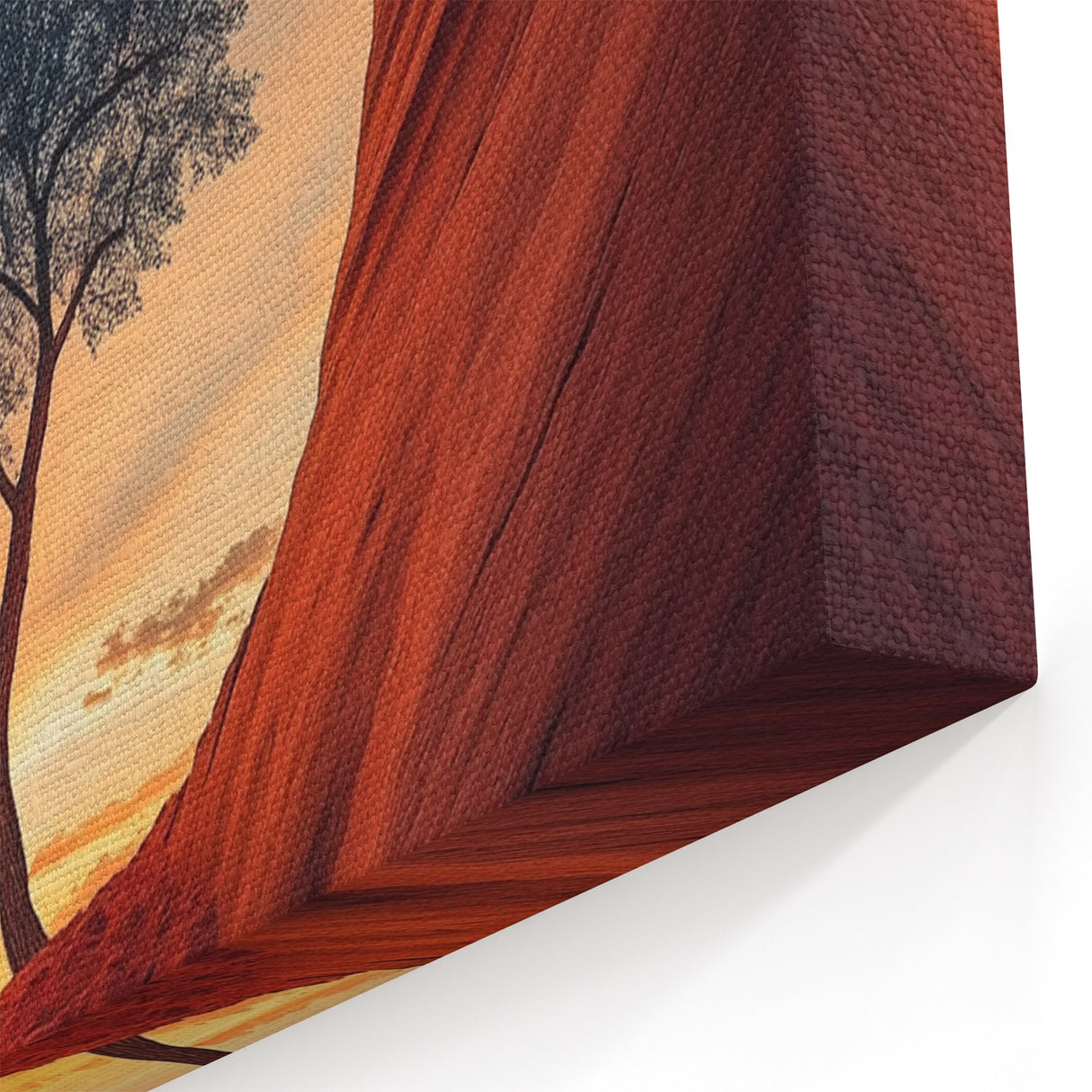 Lone Tree in Desert Canyon – Dramatic Nature Landscape Art