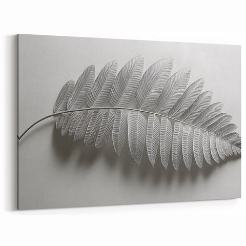 Minimalist Monochrome Leaf – Fine Art Botanical Photography