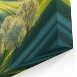 Rolling Green Hills & Blossoming Trees – Nature Art Prints