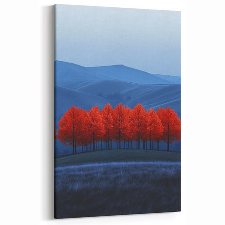 Vibrant Red Trees - Fine Art Photography Canvas Prints