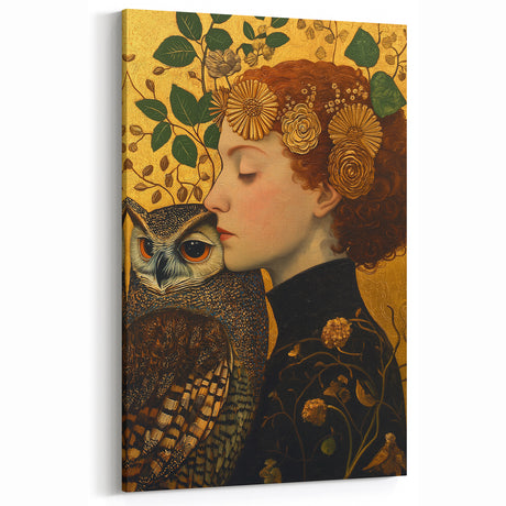 Elegant Abstract Figurative Wall Art – Golden Nature-Inspired Painting