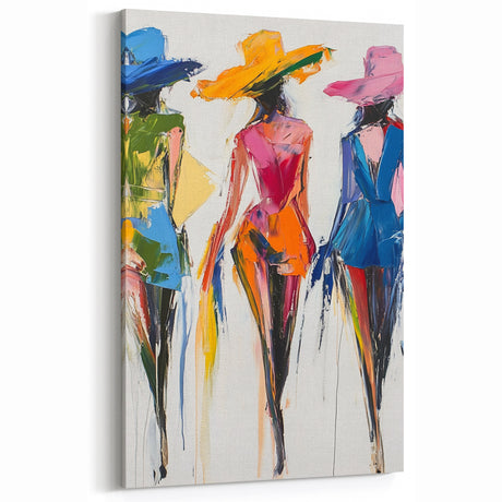 Colorful Abstract Figurative Wall Art – Vibrant Fashion-Inspired Design