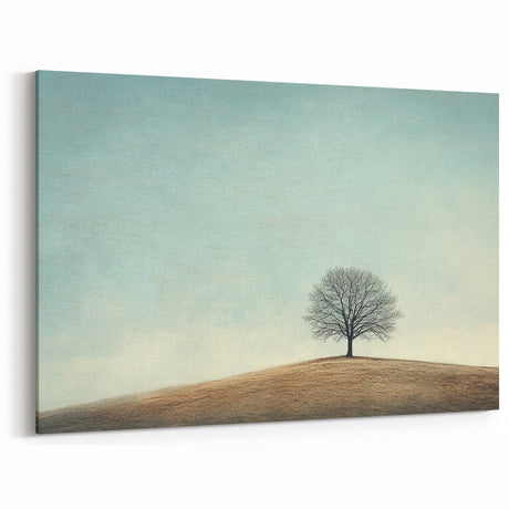 Solitary Tree on Hill - Fine Art Photography Canvas Prints