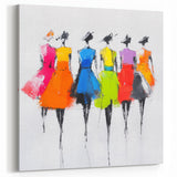 Colorful Abstract Figurative Wall Art – Chic Fashion-Inspired Painting