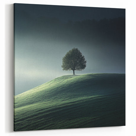 Misty Hilltop Tree - Fine Art Photography Framed Prints