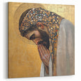 Elegant Figurative Wall Decor – Gold Accented Spiritual Portrait Art