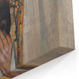 Elegant Figurative Wall Decor – Gold Accented Spiritual Portrait Art