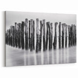 Misty Wooden Posts - Fine Art Photography Canvas Prints