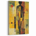 Modern Abstract Figure Paintings – Geometric Human Silhouette Art