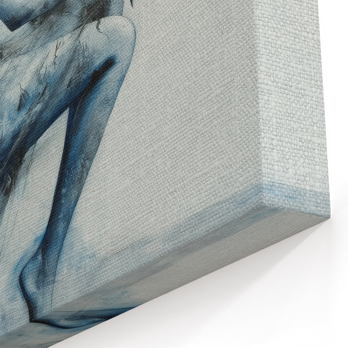 Minimalist Figurative Wall Decor – Ethereal Blue Abstract Ballet Art