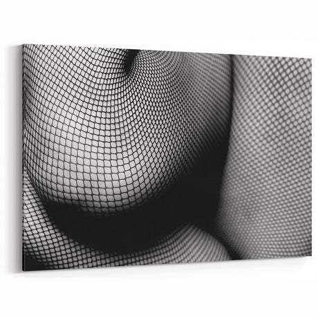 Abstract Body in Fishnets - Black & White Fine Art Photography