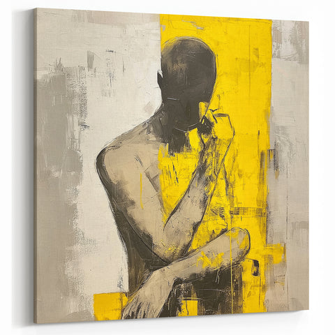 Minimalist Abstract Figurative Wall Art – Bold Human Form