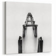 Minimalist Pier in Mist - Black and White Fine Art Photography
