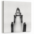 Minimalist Pier in Mist - Black and White Fine Art Photography