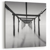 Serene Wooden Pier – Black & White Fine Art Photography Print