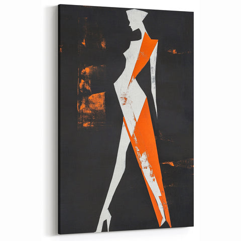 Bold Minimalist Abstract Figurative Wall Art – Striking Silhouette