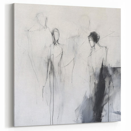 Minimalist Abstract Figurative Wall Art – Ethereal Sketch Forms