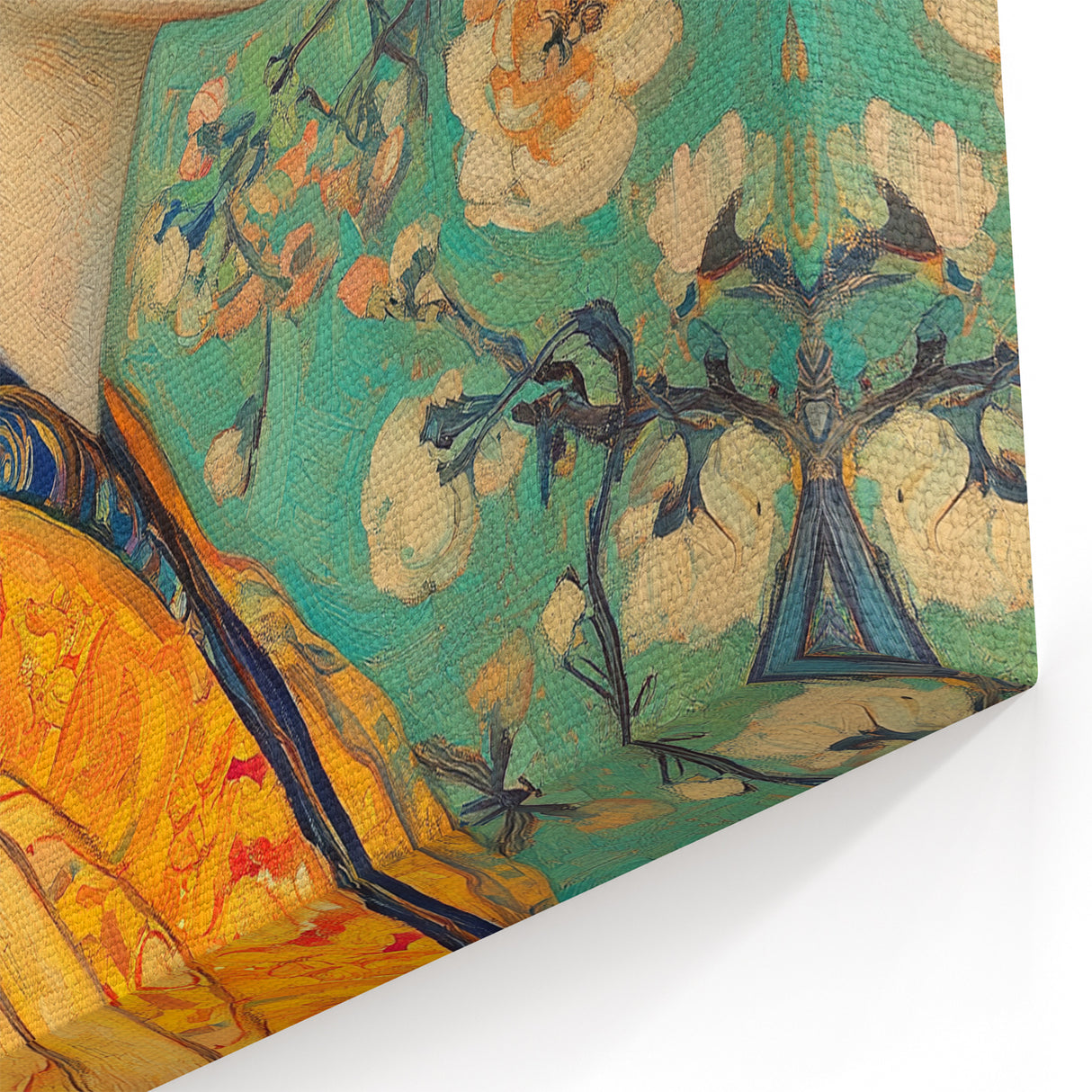 Elegant Abstract Figurative Wall Art – Floral Gold Aesthetic
