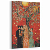 Romantic Abstract Figurative Wall Art – Golden Serenade