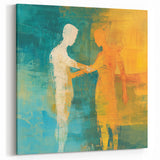 Abstract Figurative Wall Art – Harmonious Connection