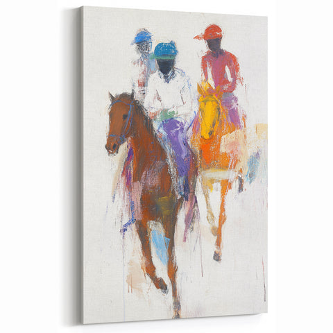 Dynamic Abstract Figurative Wall Art – Horseback Motion