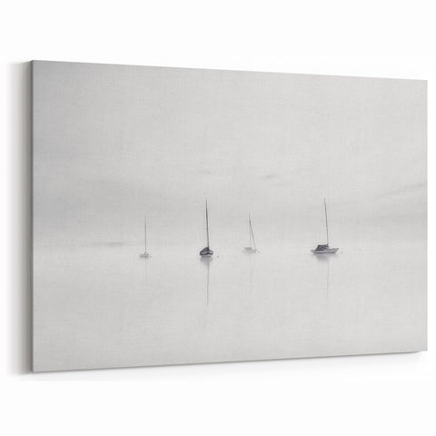 Sailboats in Mist - Fine Art Photography Acrylic Prints