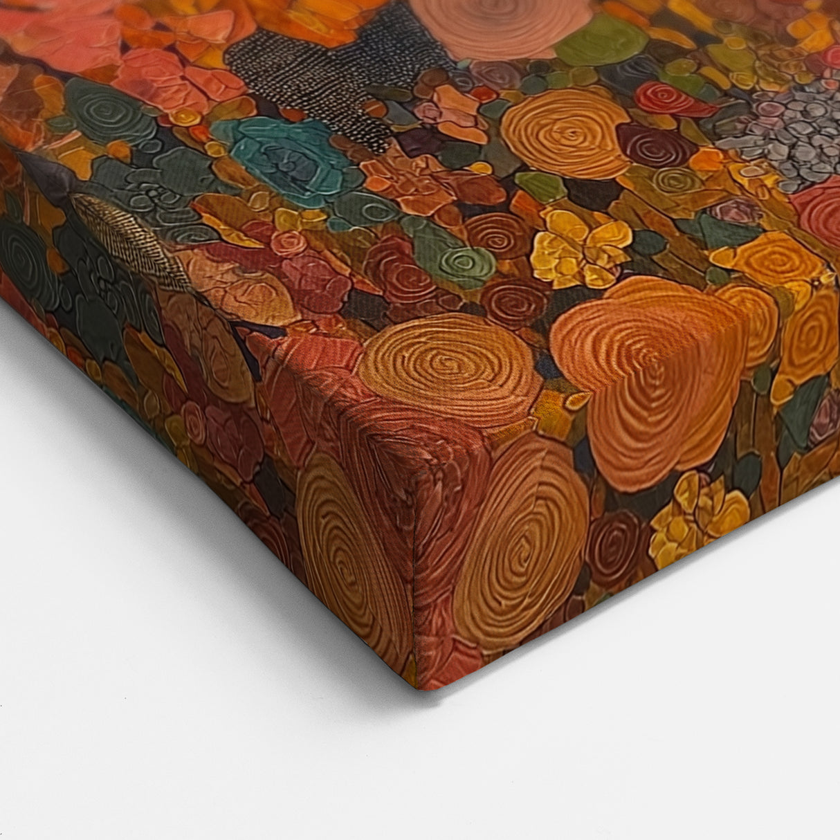 Floral Abstract Figurative Wall Art – Golden Serenity