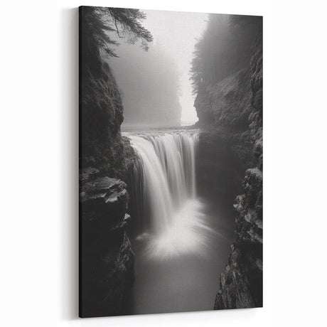 Misty Waterfall Canyon – Fine Art Photography Framed Prints