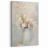Minimalist Abstract Floral Wall Art – Elegant Pastel Canvas Print