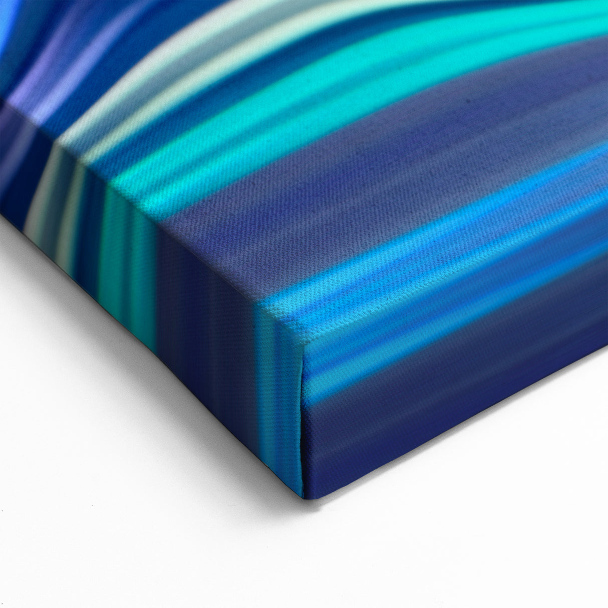 Vibrant Fluid Abstract Wall Art – Modern Teal and Blue Canvas Print
