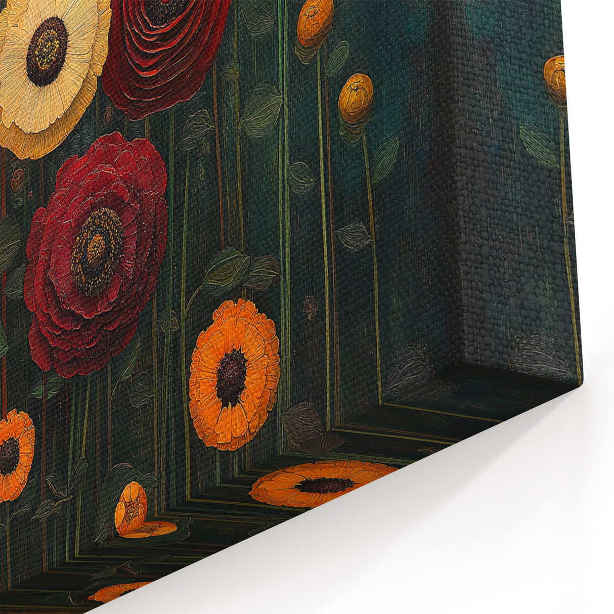Vibrant Abstract Floral Wall Art – Bold Botanical Canvas Print