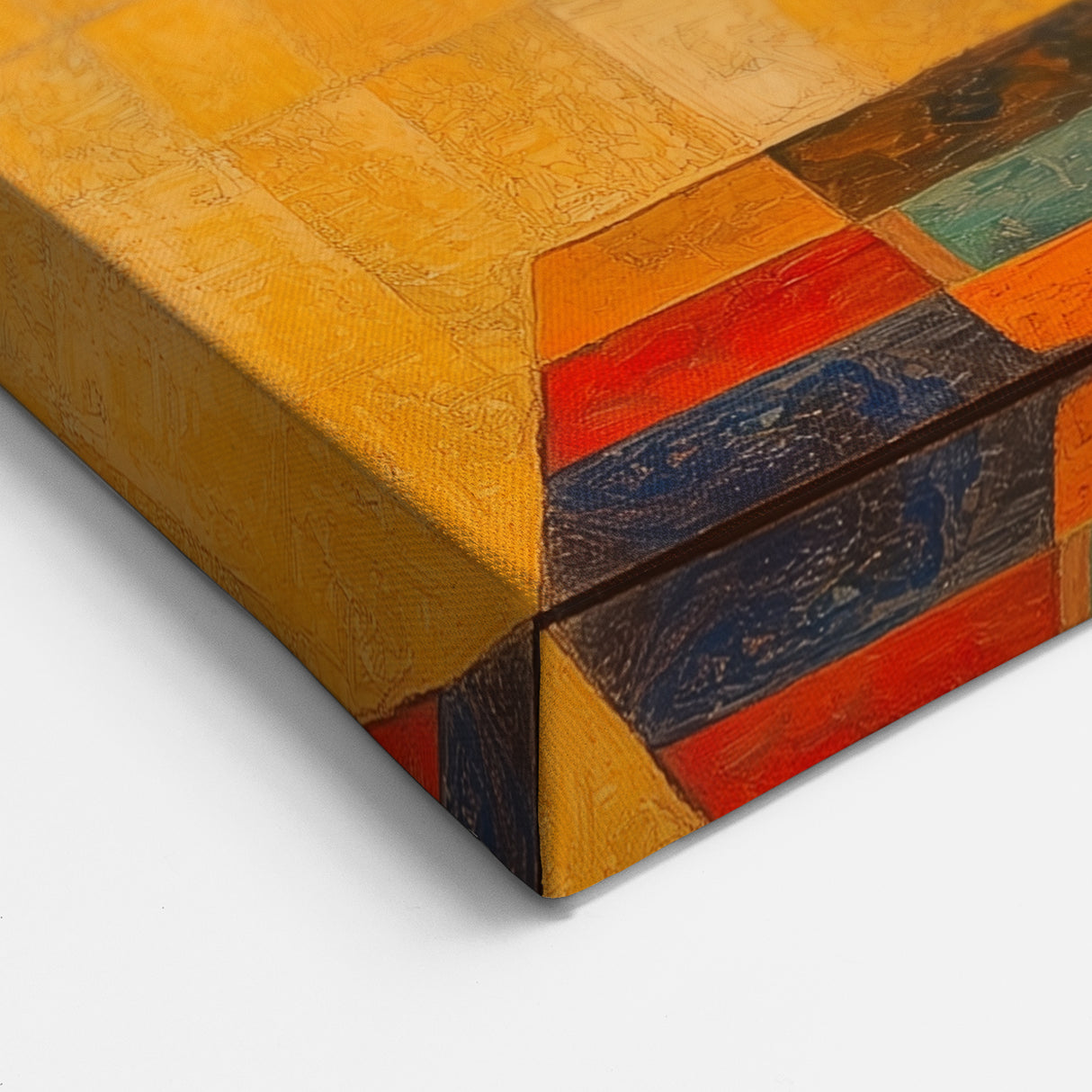 Bold Abstract Floral Wall Art – Colorful Geometric Canvas Print