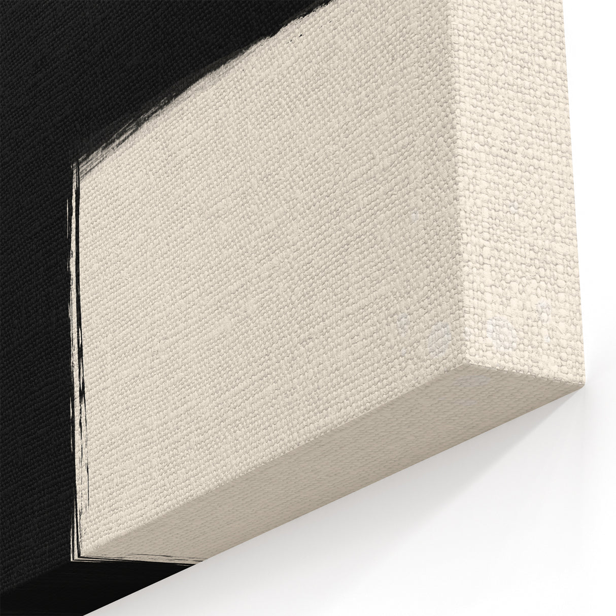 Minimalist Black and White Abstract Wall Art - Modern Canvas Print