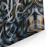 Bold Abstract Wall Art - Black, White, and Gold Modern Canvas Print