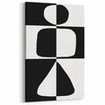 Minimalist Black and White Abstract Wall Art - Geometric Print
