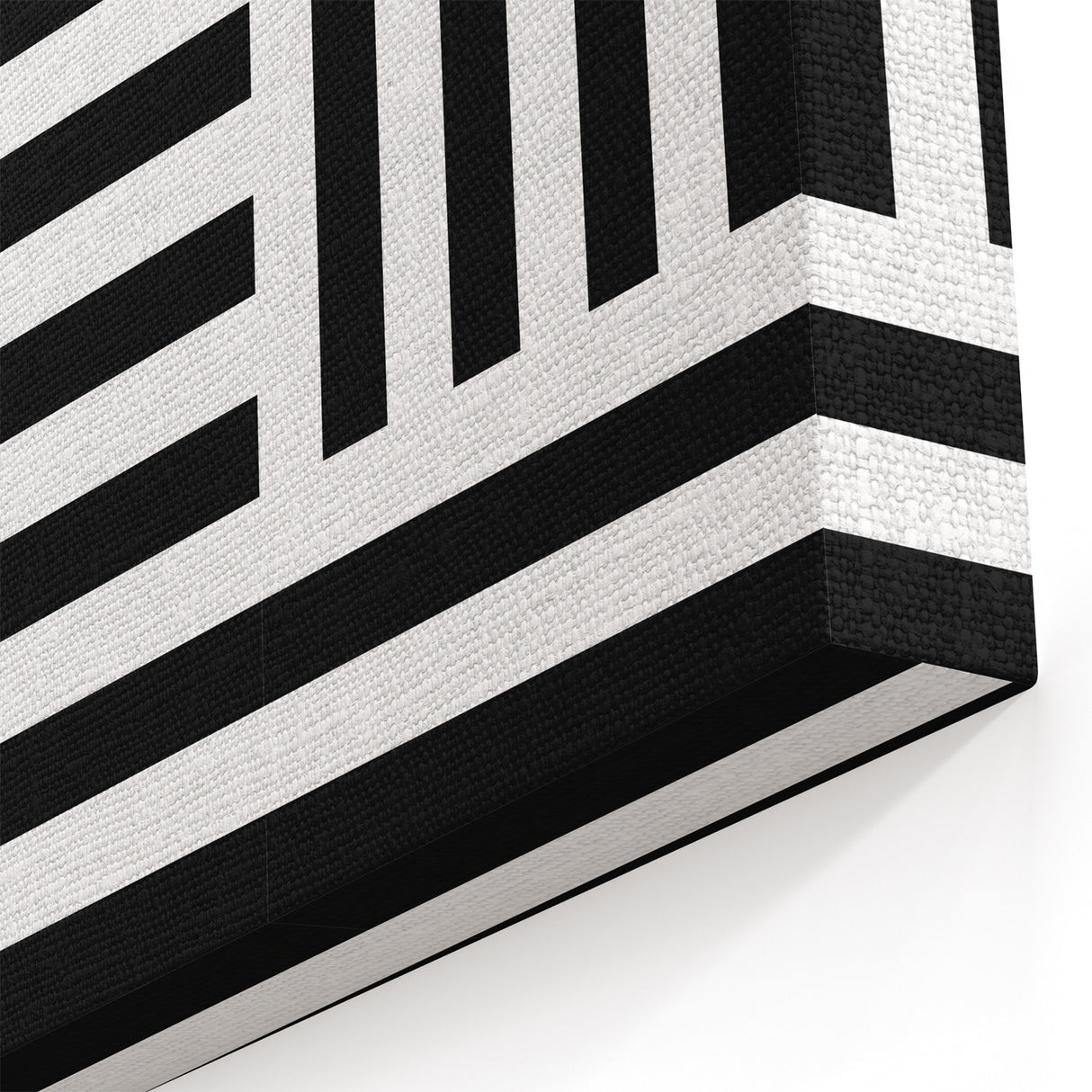 Modern Geometric Abstract Wall Art - Black and White Line Art