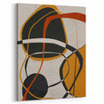 Modern Abstract Wall Art - Mustard, Black, and Orange Geometric Print