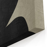 Minimalist Abstract Wall Art - Black and Olive Green Zen Print