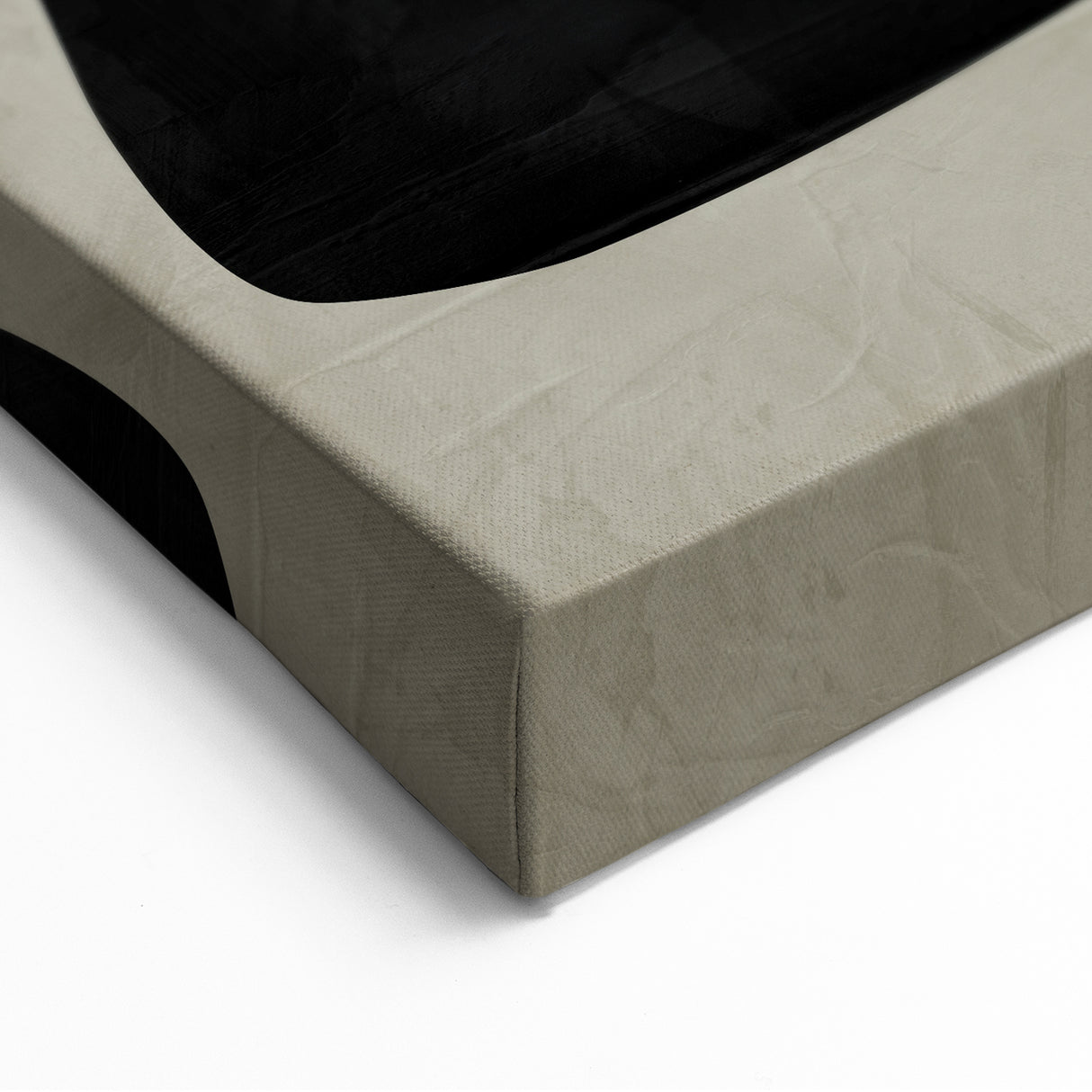 Minimalist Abstract Wall Art - Black and Olive Green Zen Print