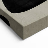 Minimalist Abstract Wall Art - Black and Olive Green Zen Print