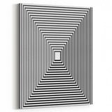 Modern Abstract Wall Art – Optical Illusion Black & White Print