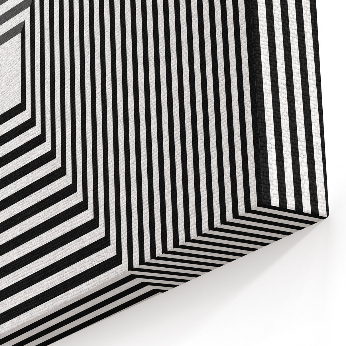 Modern Abstract Wall Art – Optical Illusion Black & White Print