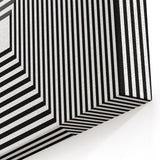 Modern Abstract Wall Art – Optical Illusion Black & White Print