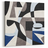 Abstract Art for Sale – Geometric Contemporary Blue & Gray Print