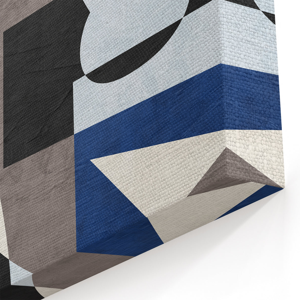 Abstract Art for Sale – Geometric Contemporary Blue & Gray Print