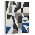 Geometric Abstract Paintings – Contemporary Blue & Gray Art