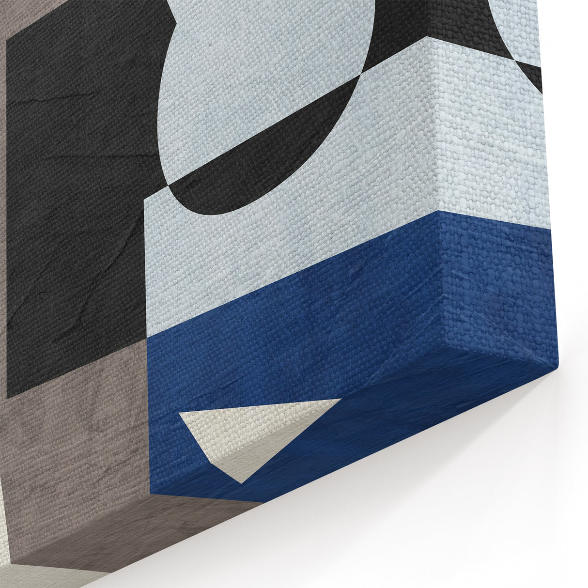 Geometric Abstract Paintings – Contemporary Blue & Gray Art