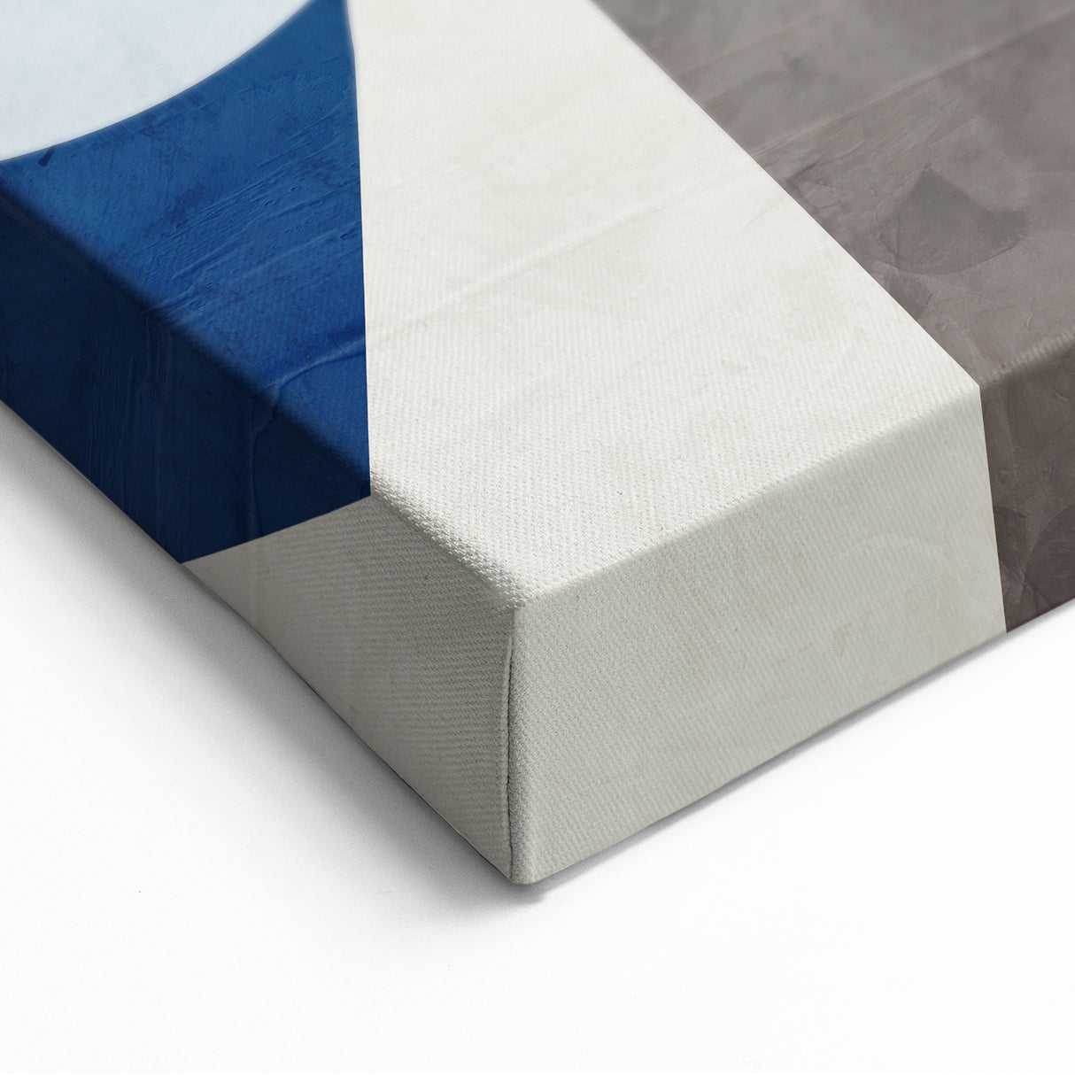 Geometric Abstract Paintings – Contemporary Blue & Gray Art